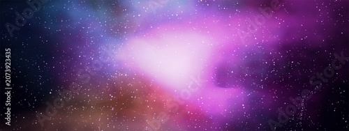 Obraz na plátne Colorful Nebula Galaxy Starfield Space Background With Cosmic Dust Clouds
