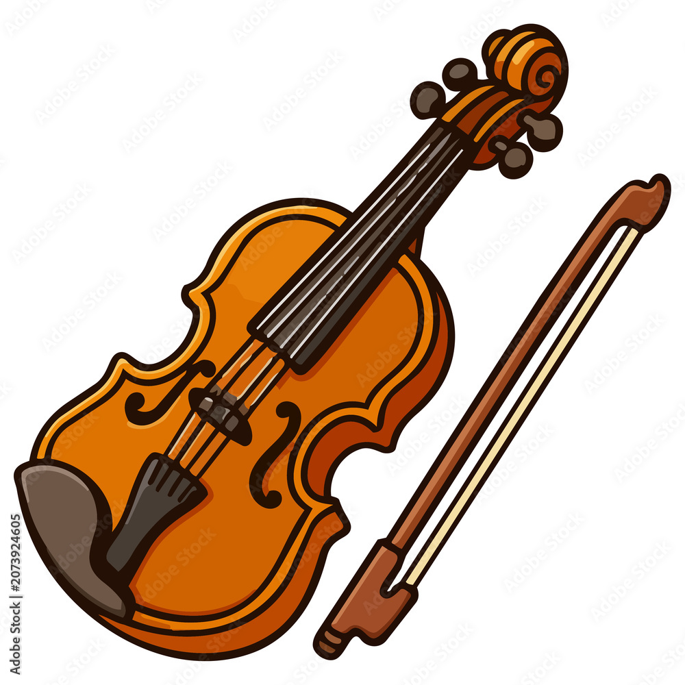 Fototapeta premium Music Instrument Illustration - Violin