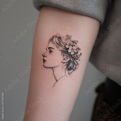 Simple tattoo style for girls