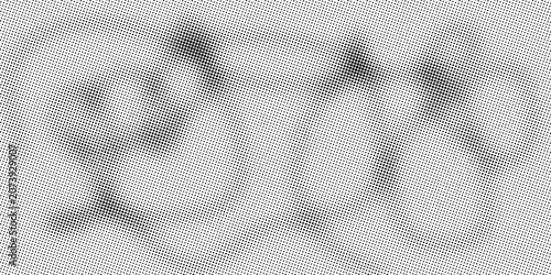 Tableau sur toile Halftone dots background. Monochrome spotted gritty background.