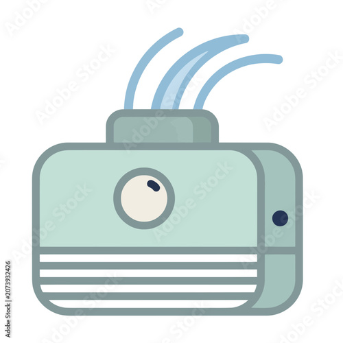 Flat instant camera vector icon