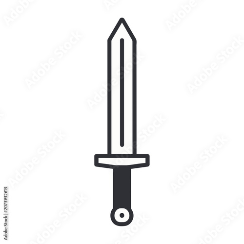 Medieval Sword Flat Vector Icon