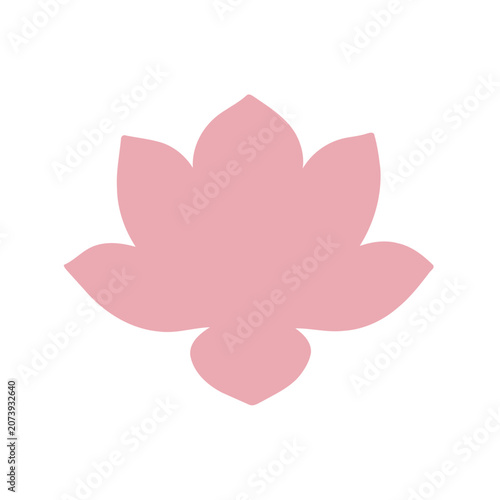 Pink lotus flower vector illustration