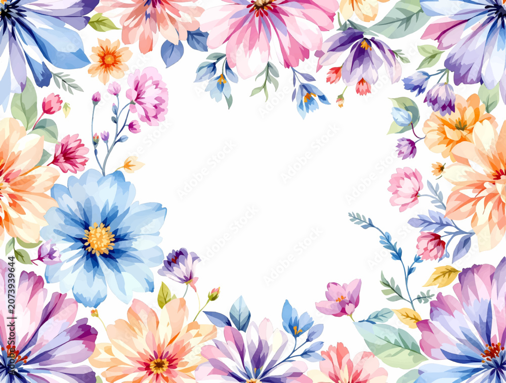 Obraz premium Romantic blush pink blossoms creating a whimsical frame of dreams.