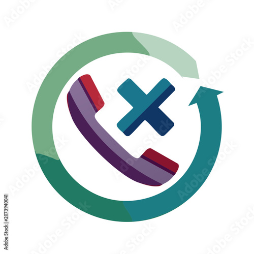 Progress circle gauge with needle in flat design