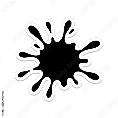 Black ink splash vector illustration