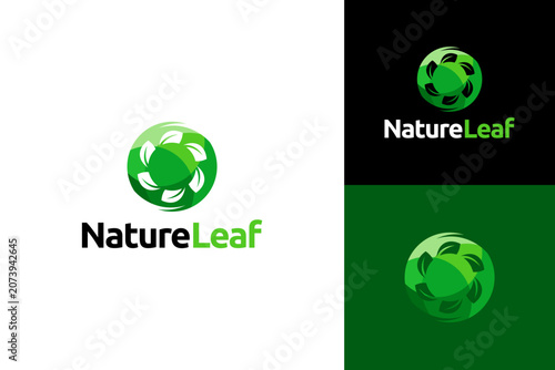 Nature logo design concept. Natural leaf ecology logo design template for health, nature, and environmental logos.
