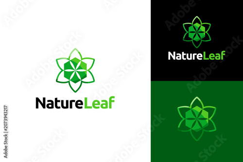 Nature logo design concept. Natural leaf ecology logo design template for health, nature, and environmental logos.