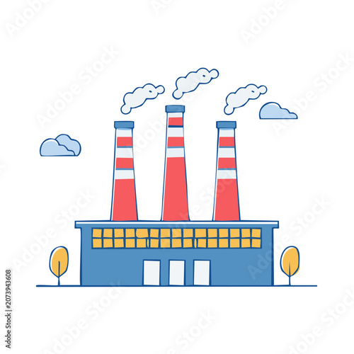 Flat vector illustration of a bar chart with upward trend