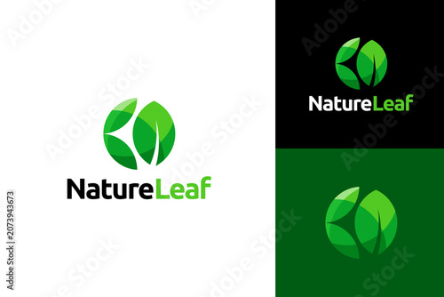 Nature logo design concept. Natural leaf ecology logo design template for health, nature, and environmental logos.