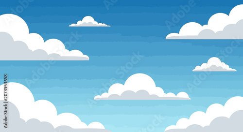 a blue sky with white clouds.