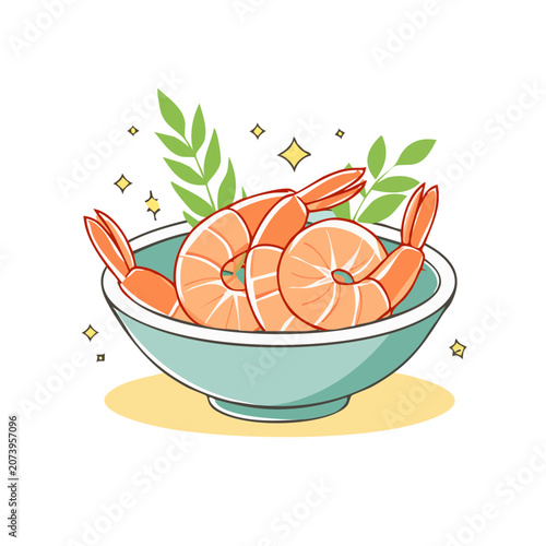 Flat vector illustration of a pumpkin with leaves