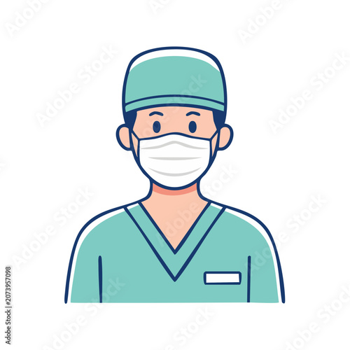 Flat vector illustration of construction worker