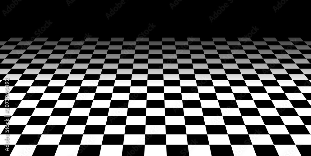 Obraz premium Checker Board Perspective Floor Background