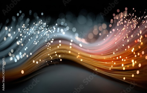 Abstract Fiber Optic Light Waves