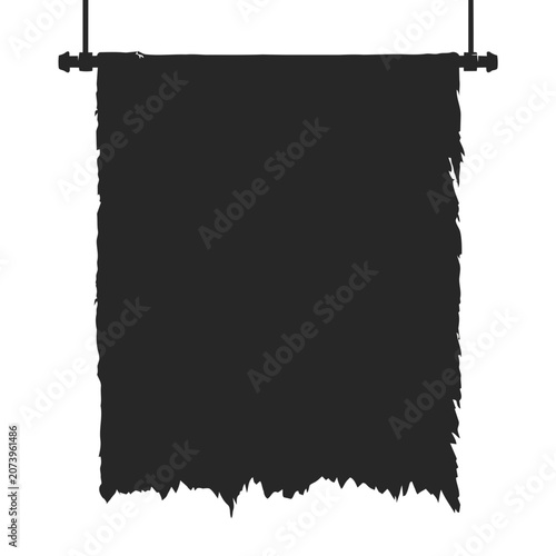 Black torn paper grunge texture vector