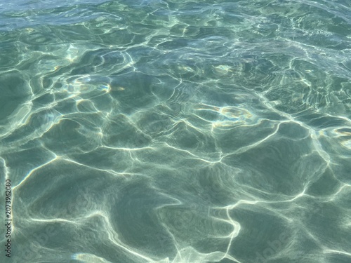Konstfotografi Turquoise water in Padula Bianca Beach near Gallipoli in Salento, Puglia, Italy