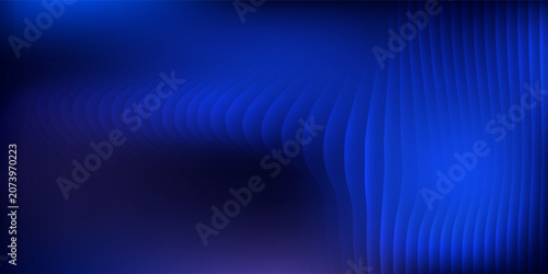 Quadro su tela Real optical blue bokeh on black background modern
