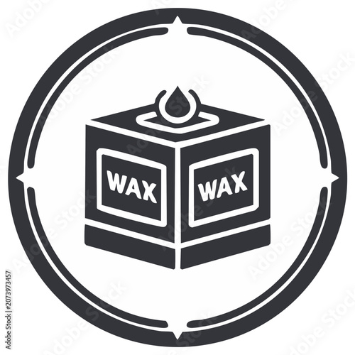 Wax Melt Cubes in Circle Frame Icon Home Fragrance Waxing Process