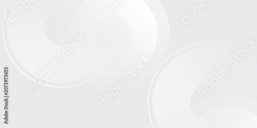 Bilde på lerret Vector white cricle lines on gray background