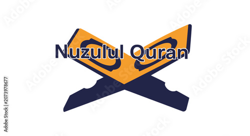 Obraz na plátně Nuzulul Quran holy book stand.