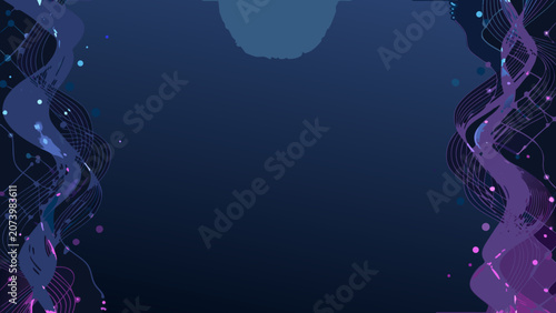 Foto Flowing wave pattern with circular elements a vector illustration in shades of b