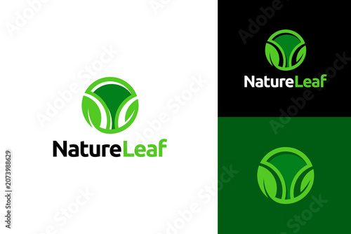 Nature logo design concept. Natural fresh leaf ecology logo design template