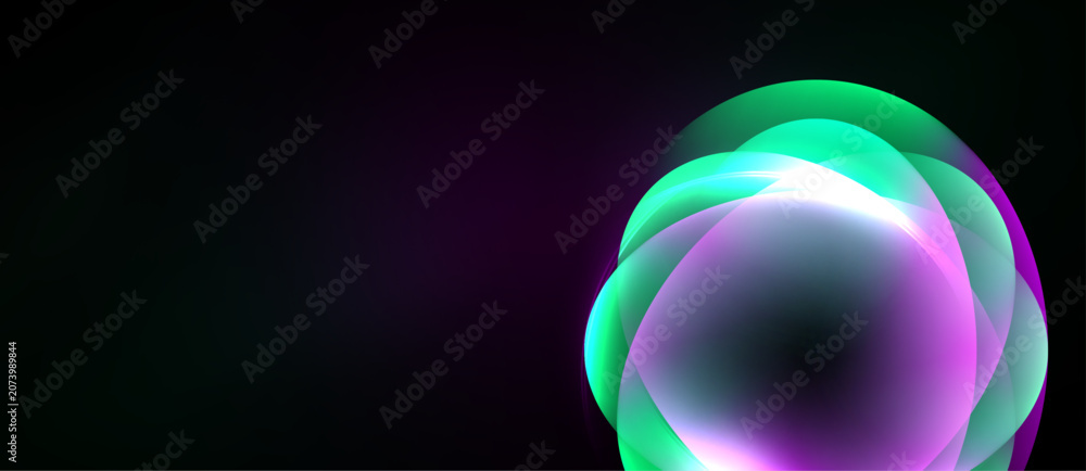 Fotografie Abstract layers create luminous orb