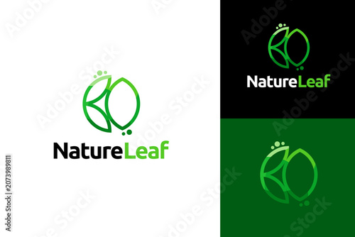 Nature logo design concept. Natural fresh leaf ecology logo design template