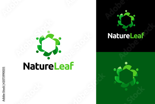 Nature logo design concept. Natural fresh leaf ecology logo design template