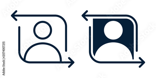 User Exchange Icon. Profile Switching Symbol. Vector Illustration