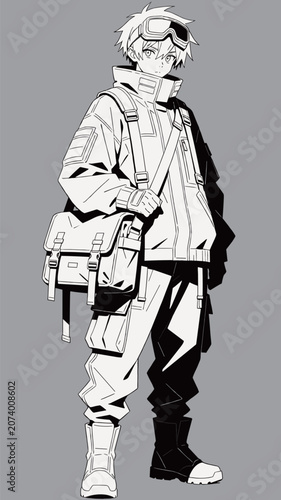 Anime Style Boy Character Illustration
