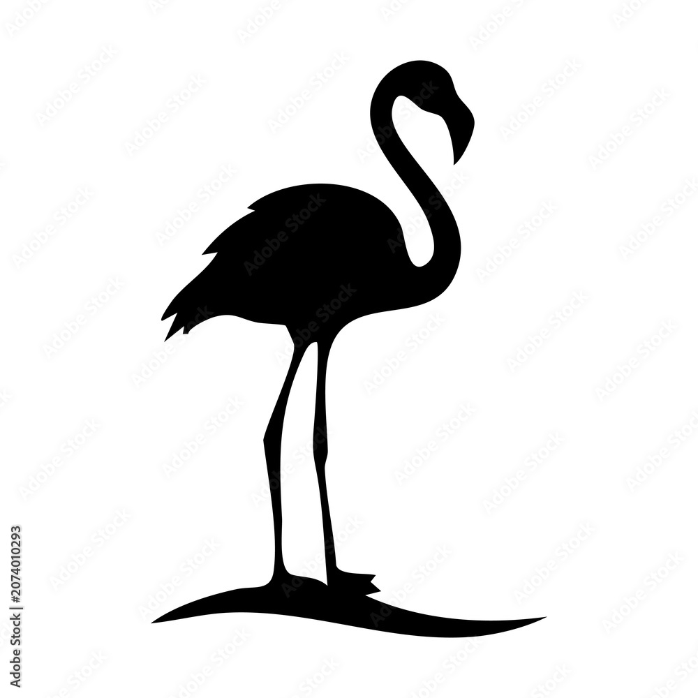 Fototapeta premium flamingo silhouette vector