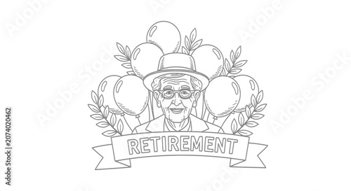Smiling senior man in hat retirement.