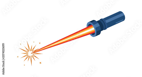 Soldering iron with bright orange tip.