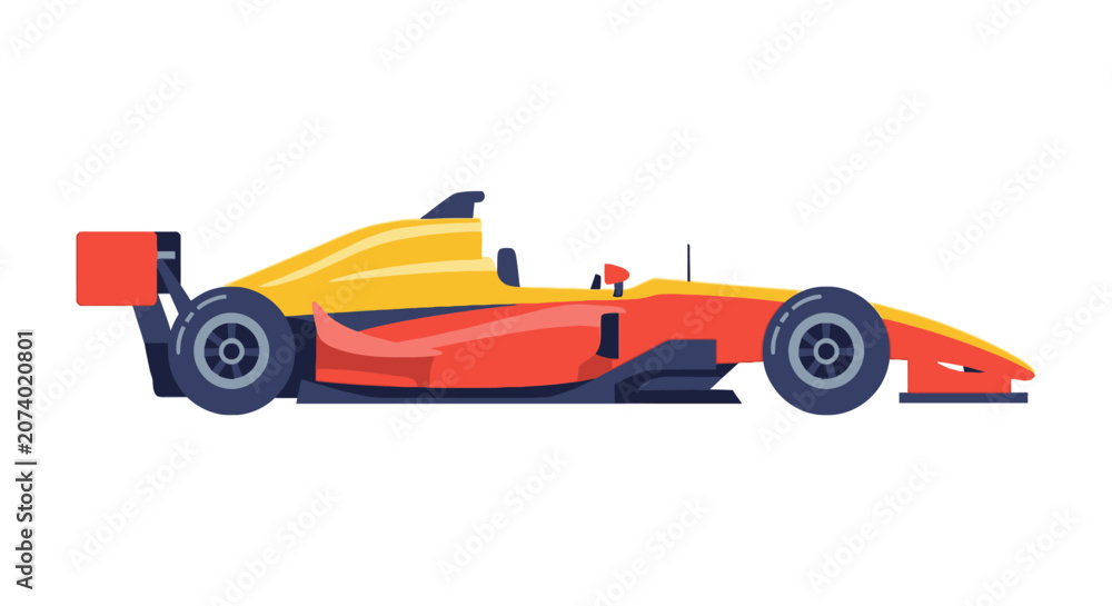 Naklejka premium Speed racing car in motion.