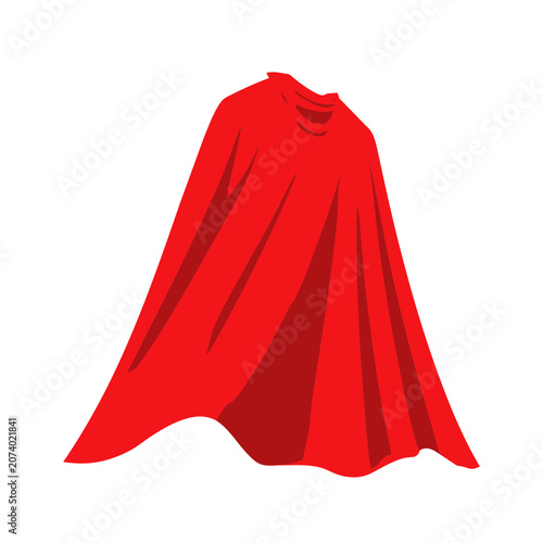 Red superhero cape vector illustration