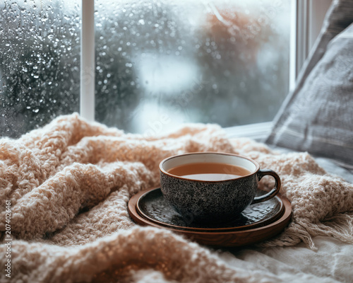 Rain taps softly on the windowpane