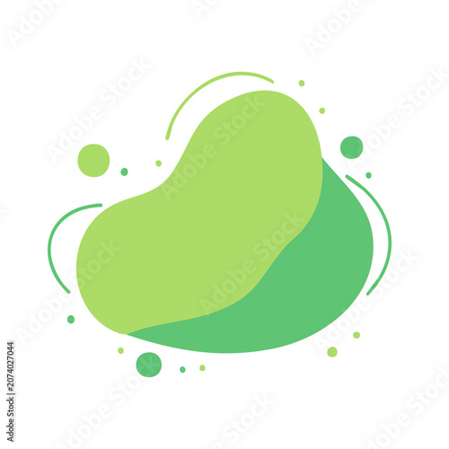 Abstract green organic blob vector illustration