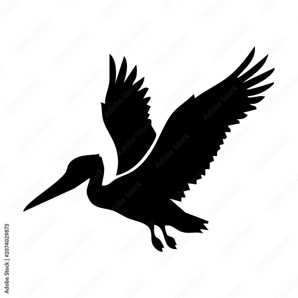 Fototapeta premium pelican silhouette vector