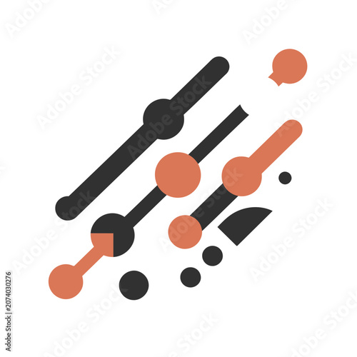 Abstract molecular structure vector illustration