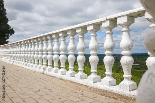 white fence in the observation deck