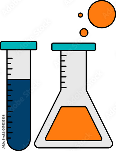 Medical Research Lab Equipment Illustration