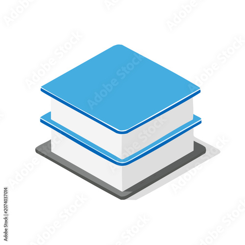 Isometric Stacked Boxes Vector Icon