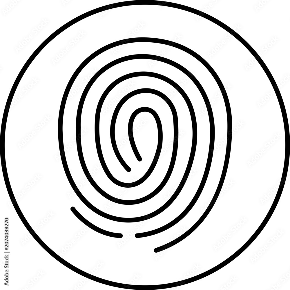 Naklejka premium Fingerprint icon solid and outline style biometric identification security authentication technology access control isolated on transparent background vector
