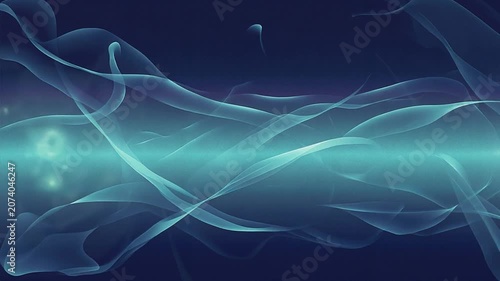 Abstract Fluid Motion with Blue Tones