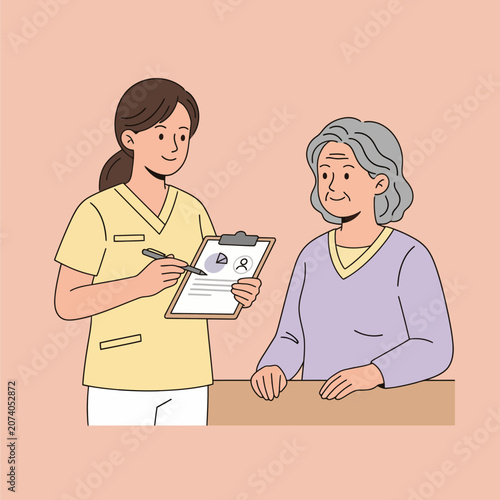 Female medical professional holding a clipboard with charts at hospital