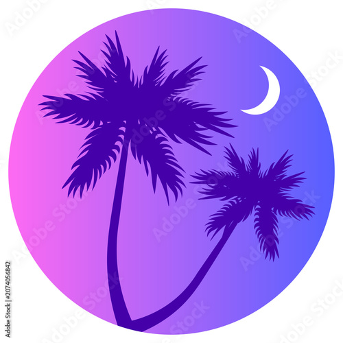 palm tree icon, isolated
