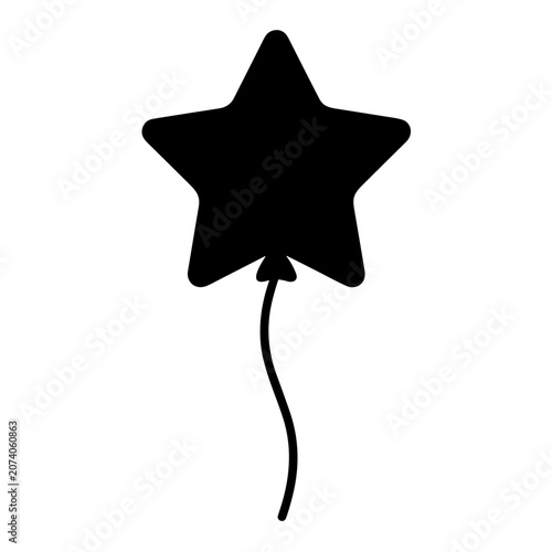 Foto icon star-shaped balloon vector illustration