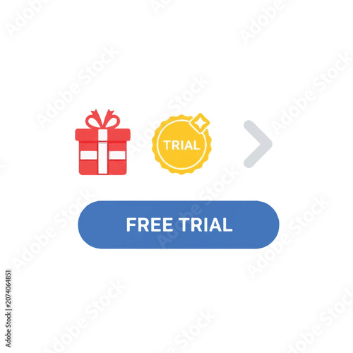 Free Trial Gift Box Icon